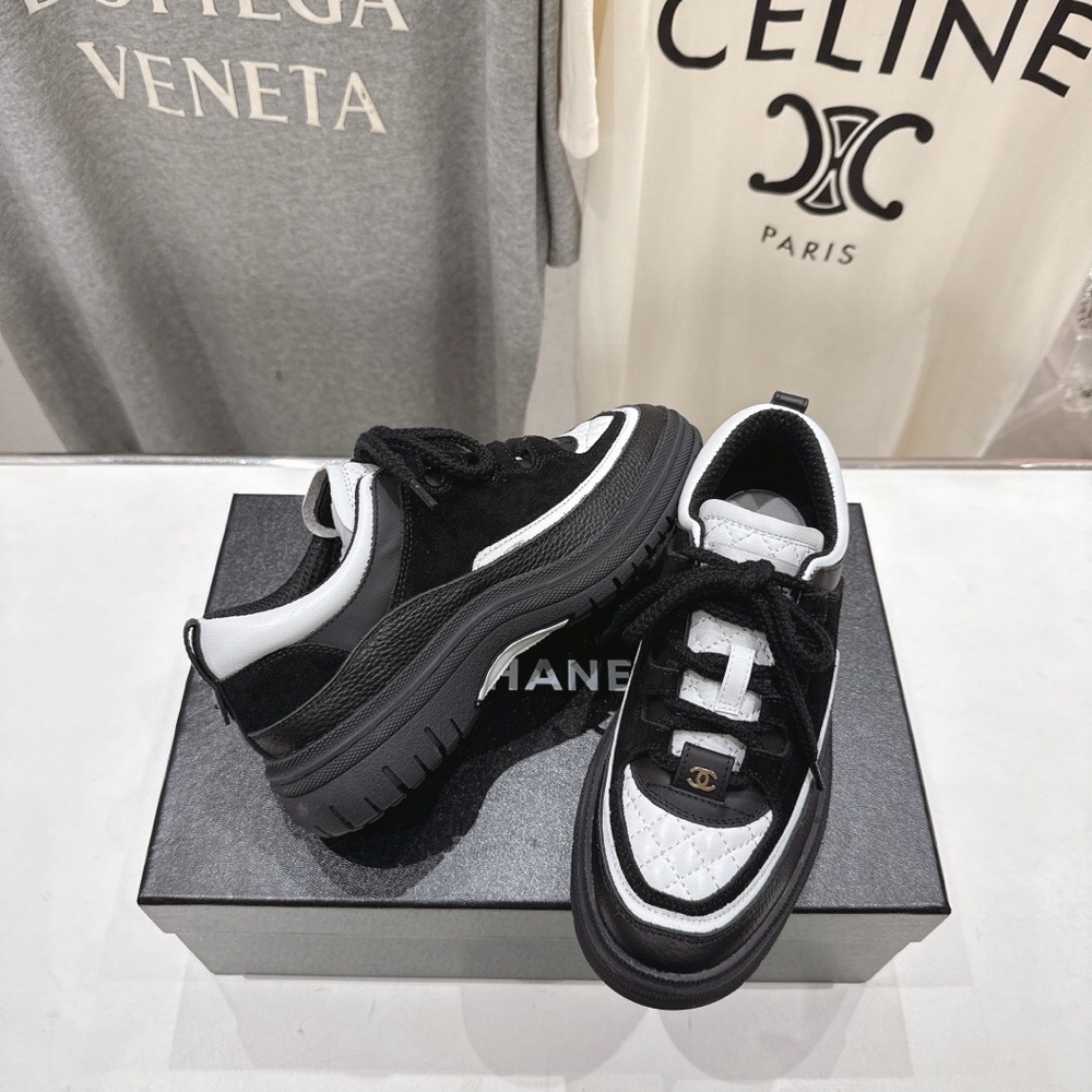 Chanel Black and White Sneakers - Picture 4 of 7